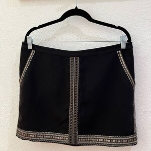 Madewell Embroidered Mini Skirt for Work or a date with a row of sequins